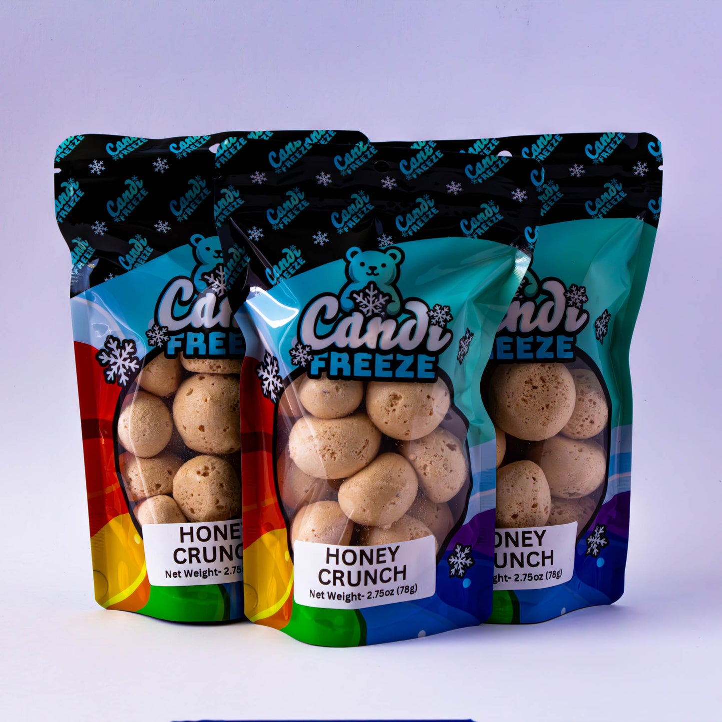Honey Crunch By CandiFreeze - Freeze-Dried, Crunchy, Nutty & Honey Flavored Candy – 2.75oz (78g) w/Resealable Bag
