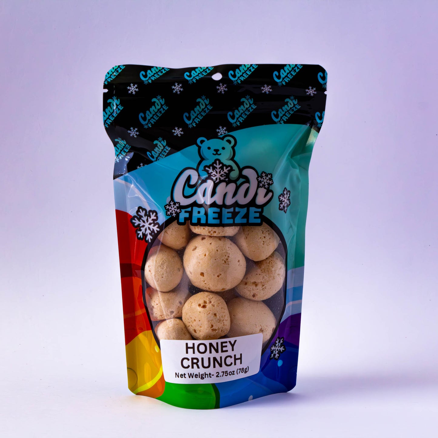 Honey Crunch By CandiFreeze - Freeze-Dried, Crunchy, Nutty & Honey Flavored Candy – 2.75oz (78g) w/Resealable Bag