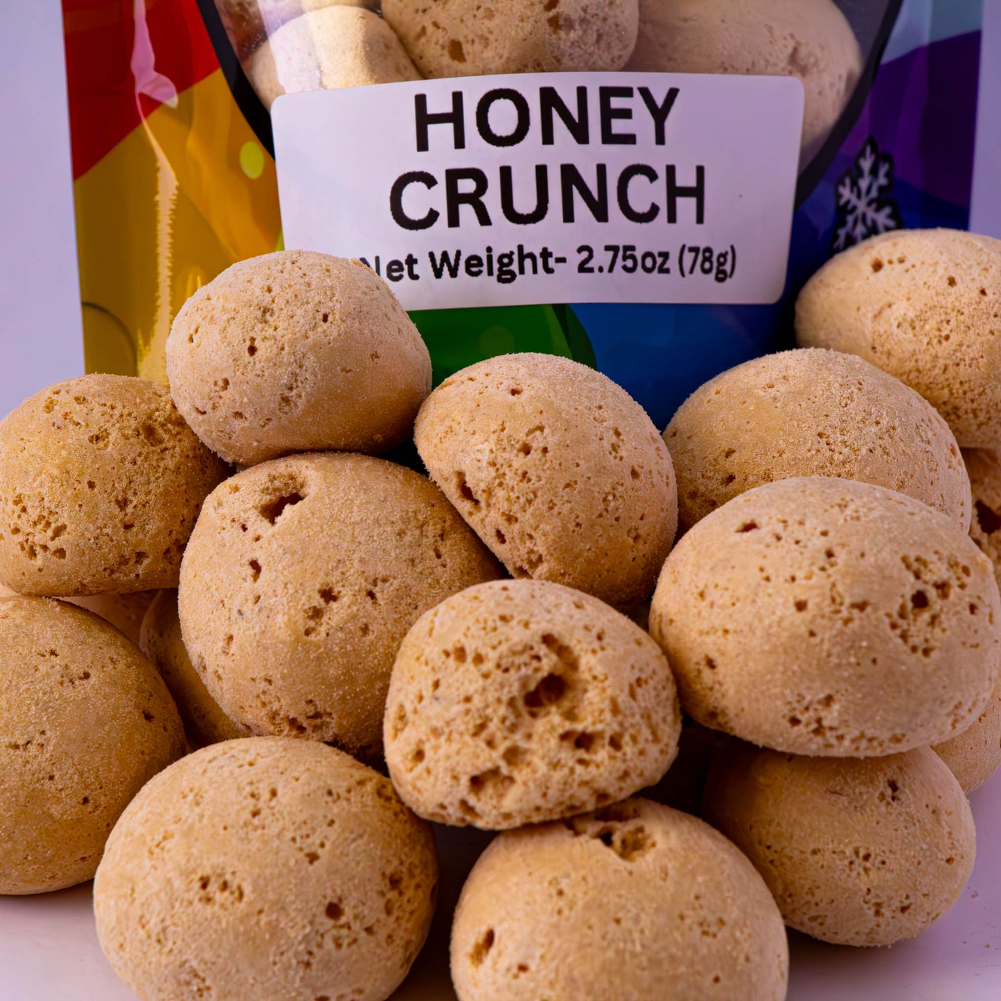 Honey Crunch By CandiFreeze - Freeze-Dried, Crunchy, Nutty & Honey Flavored Candy – 2.75oz (78g) w/Resealable Bag