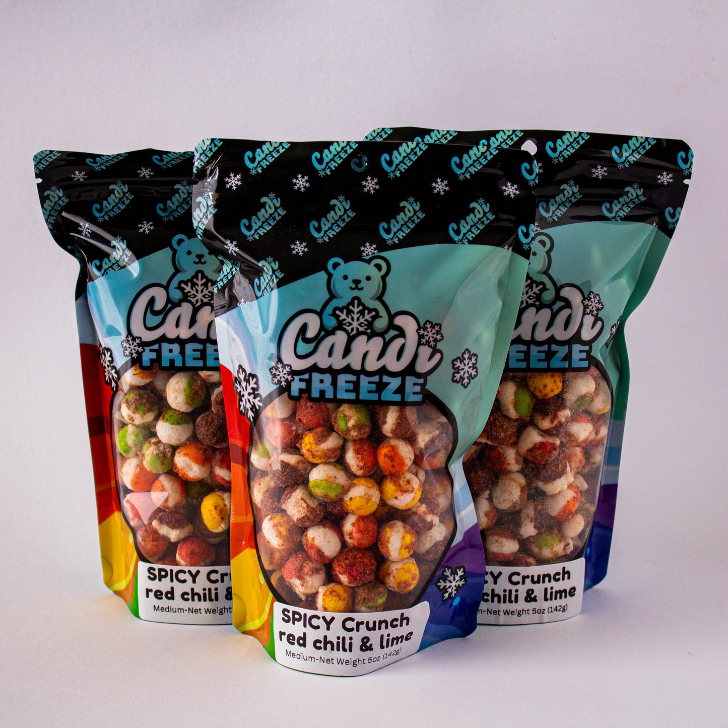 Spicy Crunch by CandiFreeze – Freeze-Dried, Crunchy, Sweet & Spicy Chamoy Fruit Candy – 5oz Resealable Bag