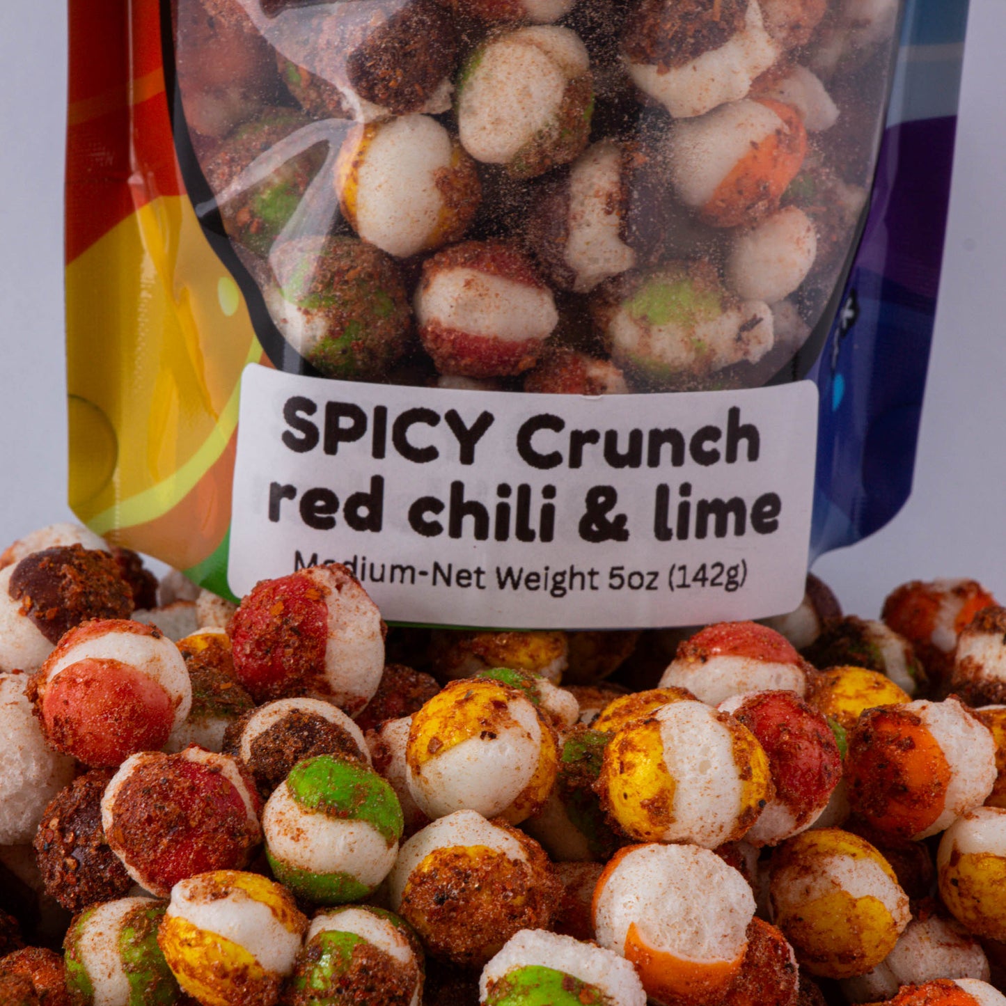 Spicy Crunch by CandiFreeze – Freeze-Dried, Crunchy, Sweet & Spicy Chamoy Fruit Candy – 5oz Resealable Bag