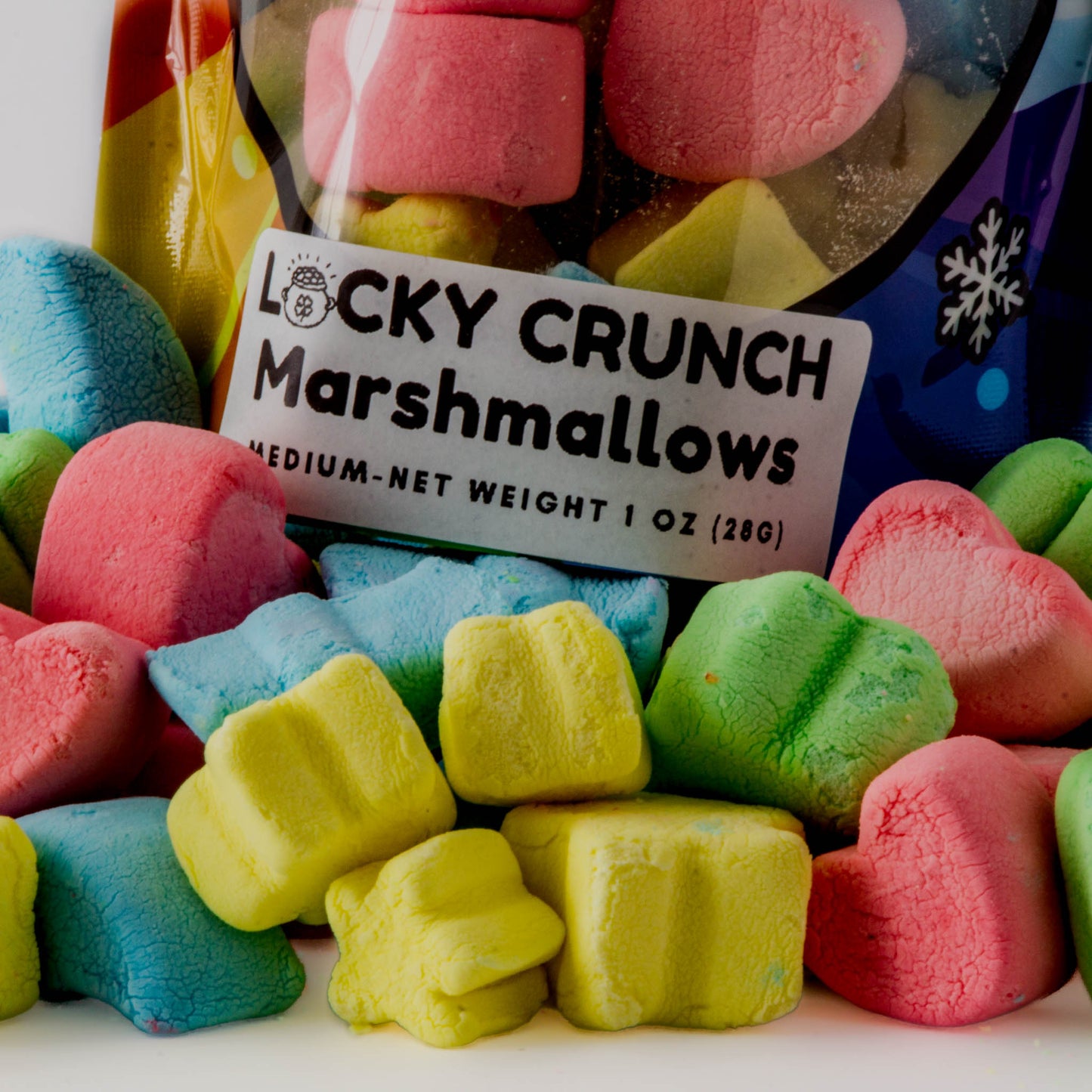 Lucky Crunch by CandiFreeze – Freeze-Dried, Crunchy, Colorful Marshmallow Treats – 1oz Resealable Bag