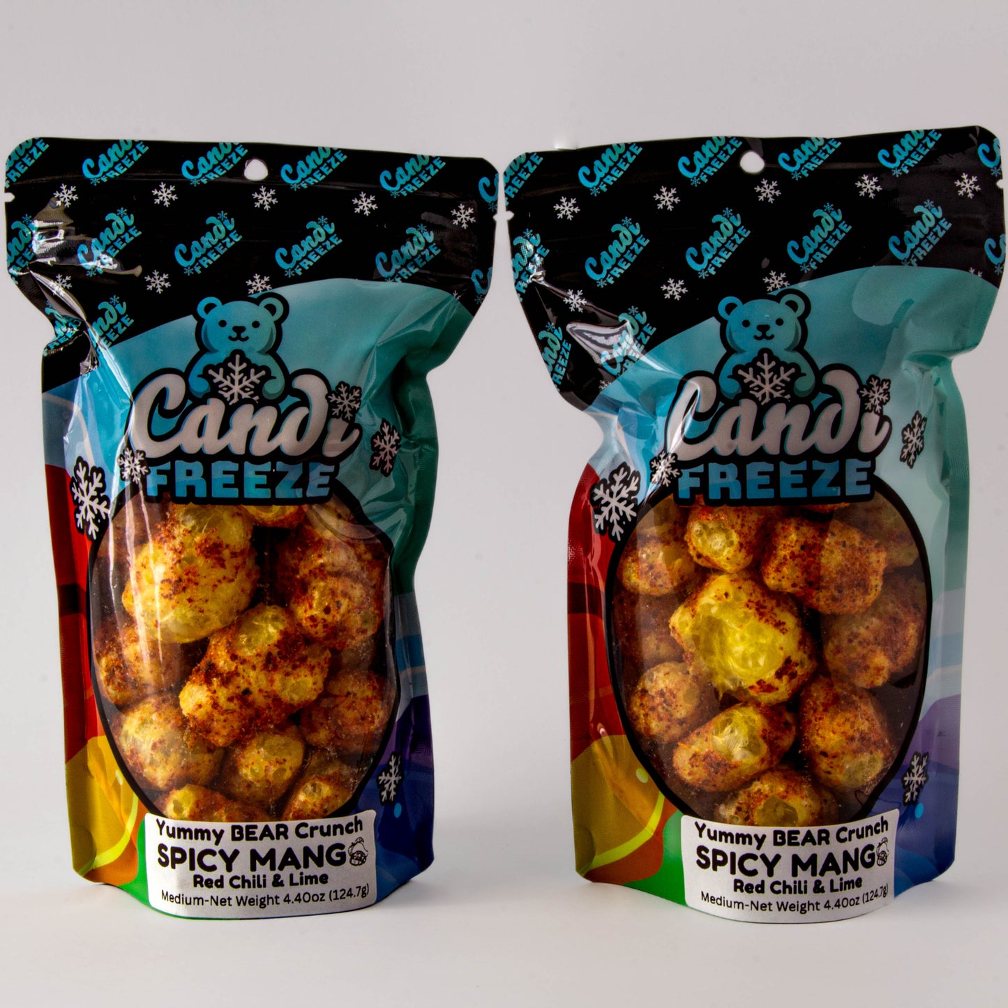 Spicy Mango Yummy Bear Crunch by CandiFreeze – Freeze-Dried, Crispy, Sweet & Spicy Chili Lime Bites – 4.4 oz Resealable Bag